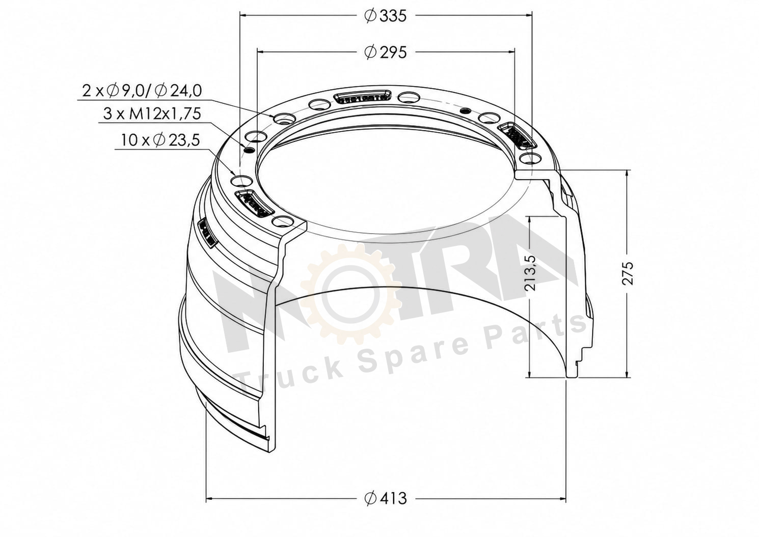 BRAKE DRUM - SCANIA 
