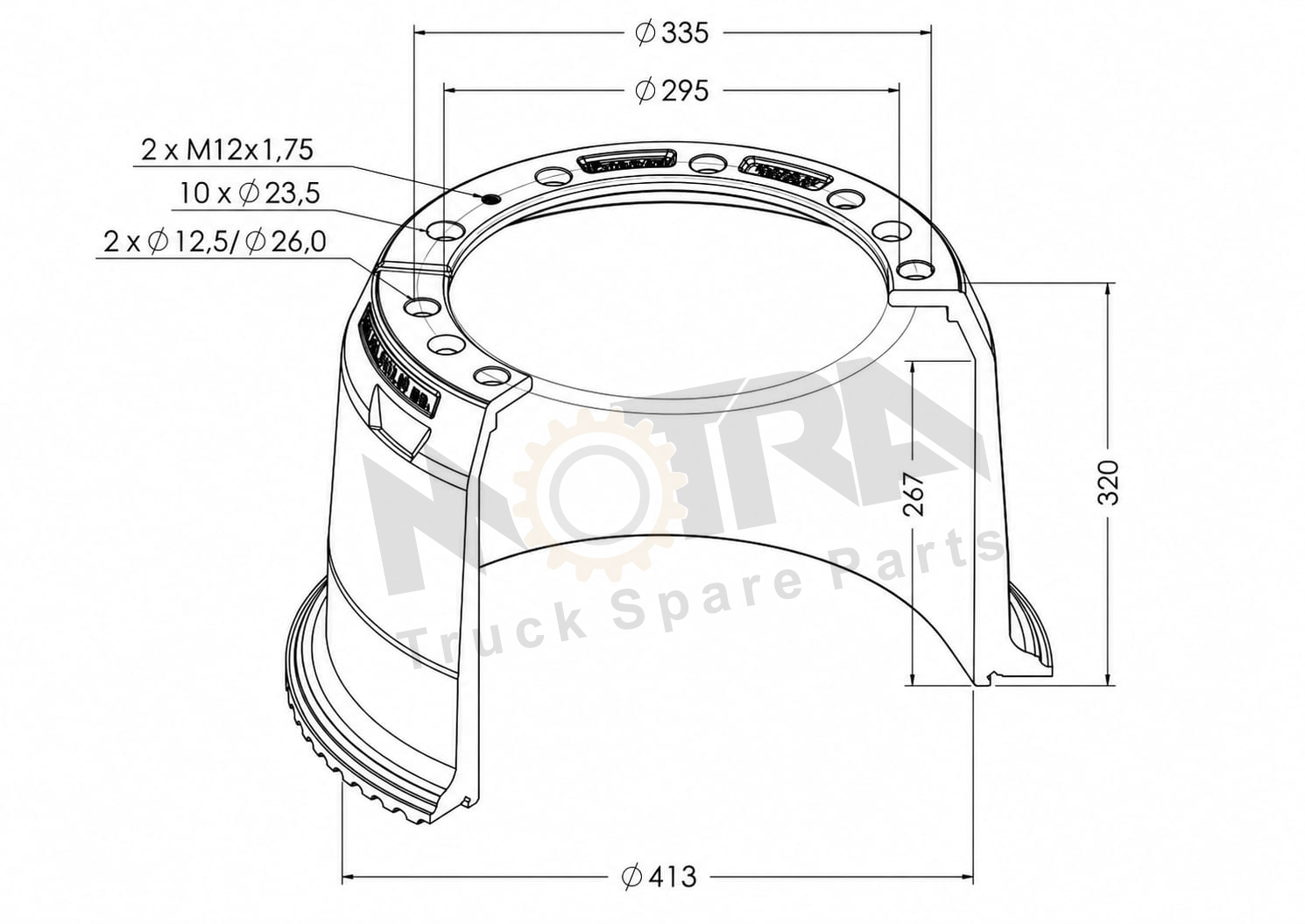 BRAKE DRUM - SCANIA 