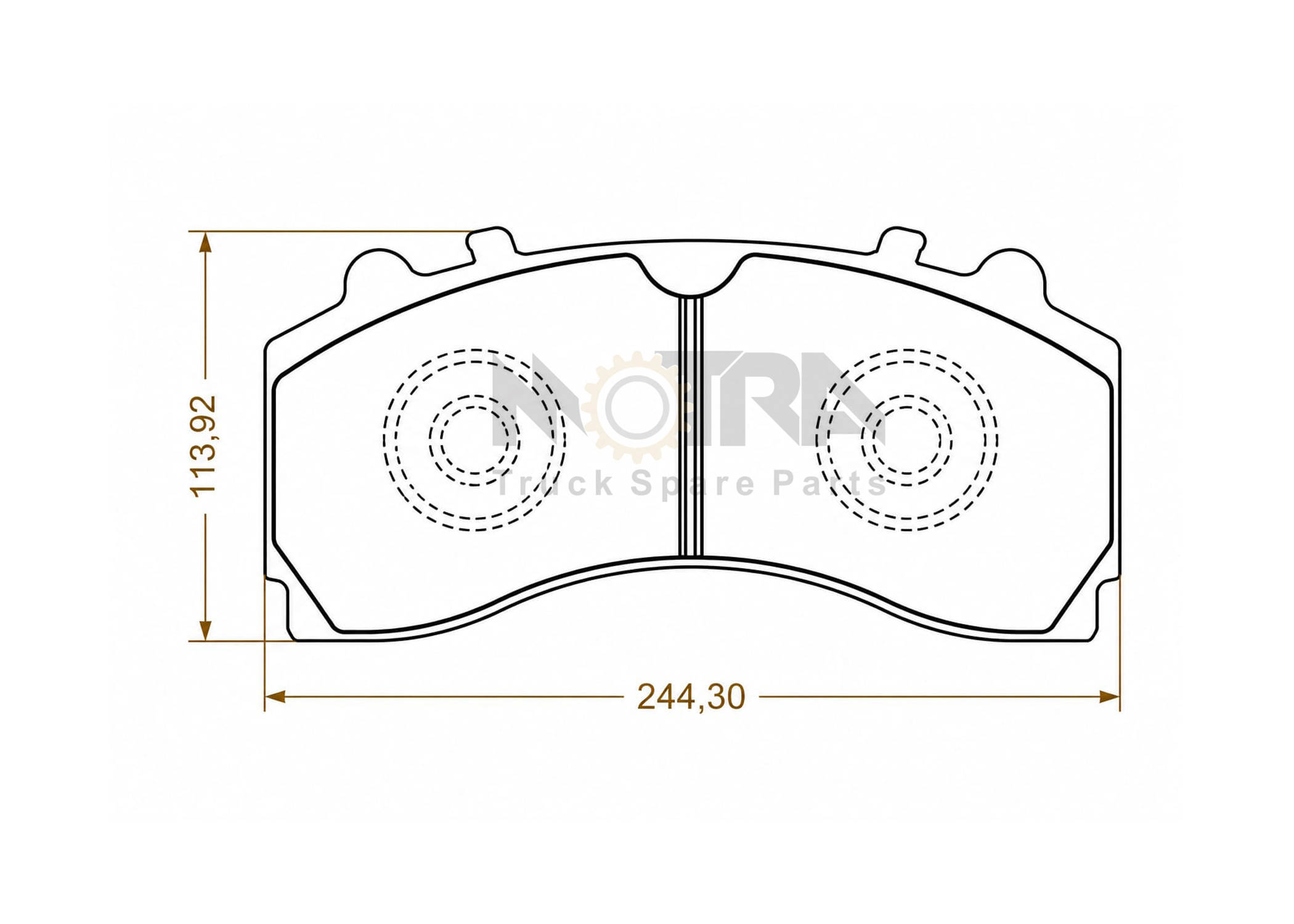 DISC BRAKE PAD - MERCEDES / DAF / ROR / MERITOR / KNORR BREMSE
