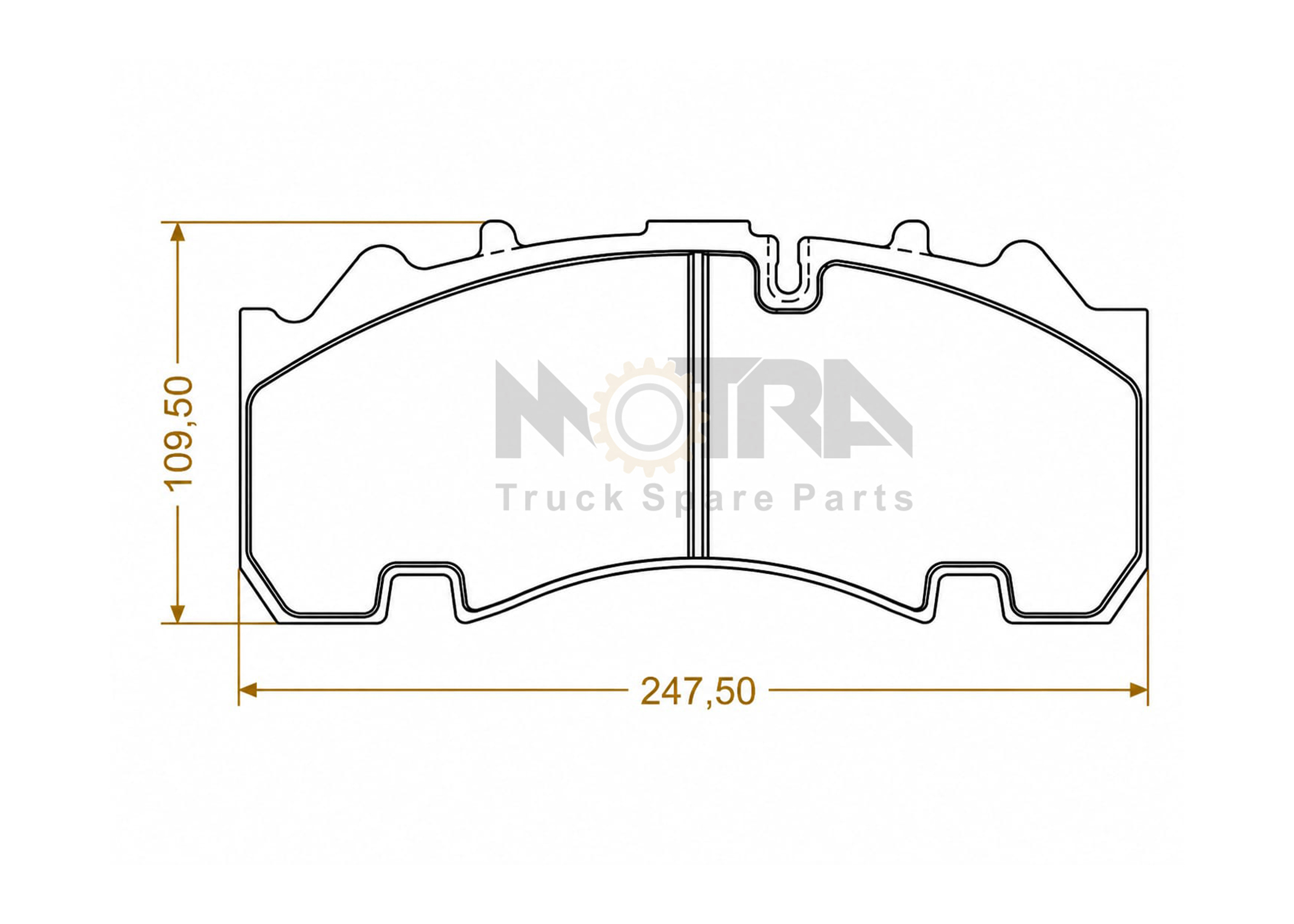 DISC BRAKE PAD - BPW TRAILER / KNORR SN7