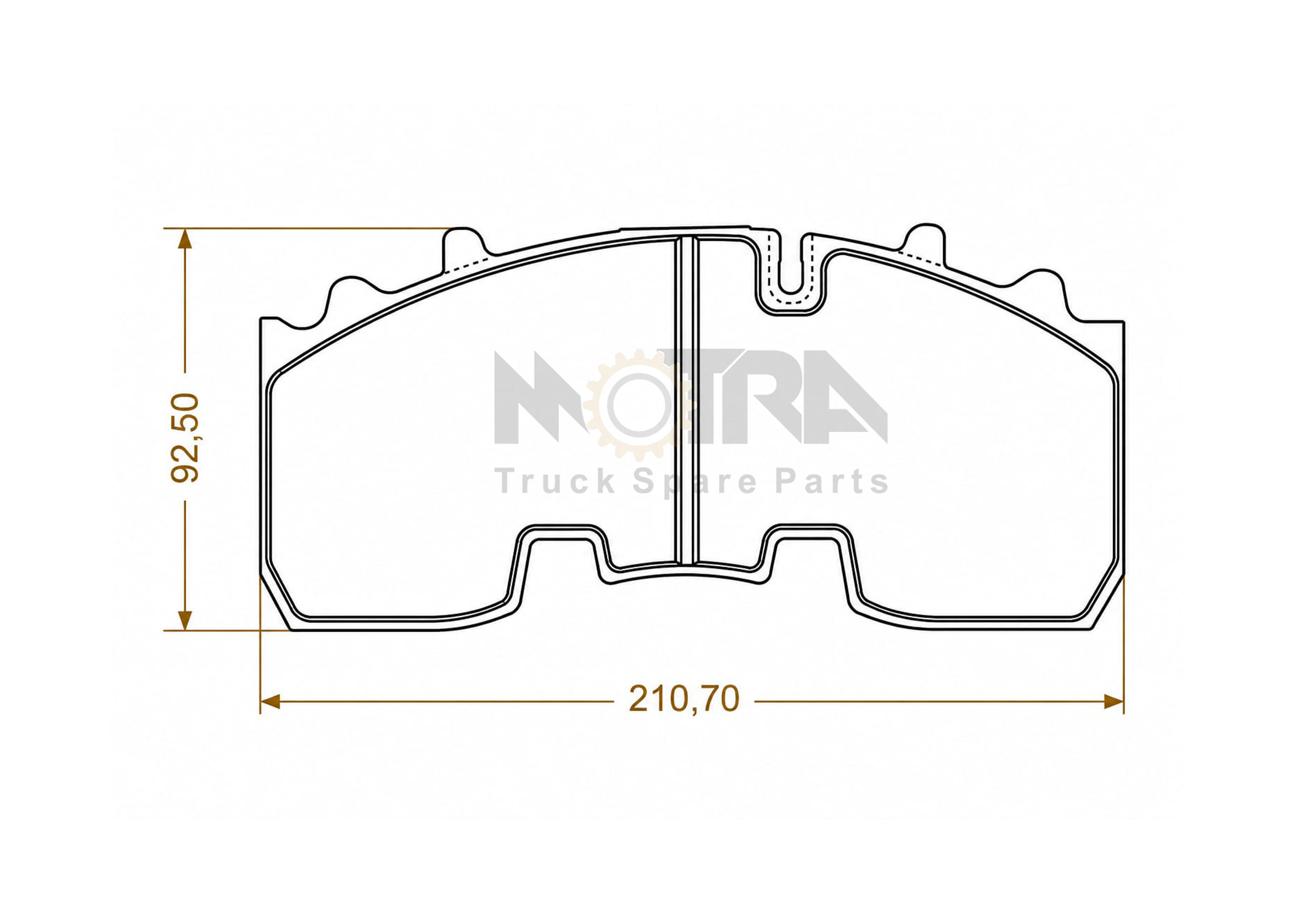 DISC BRAKE PAD - BPW TRAILER / KNORR SN6