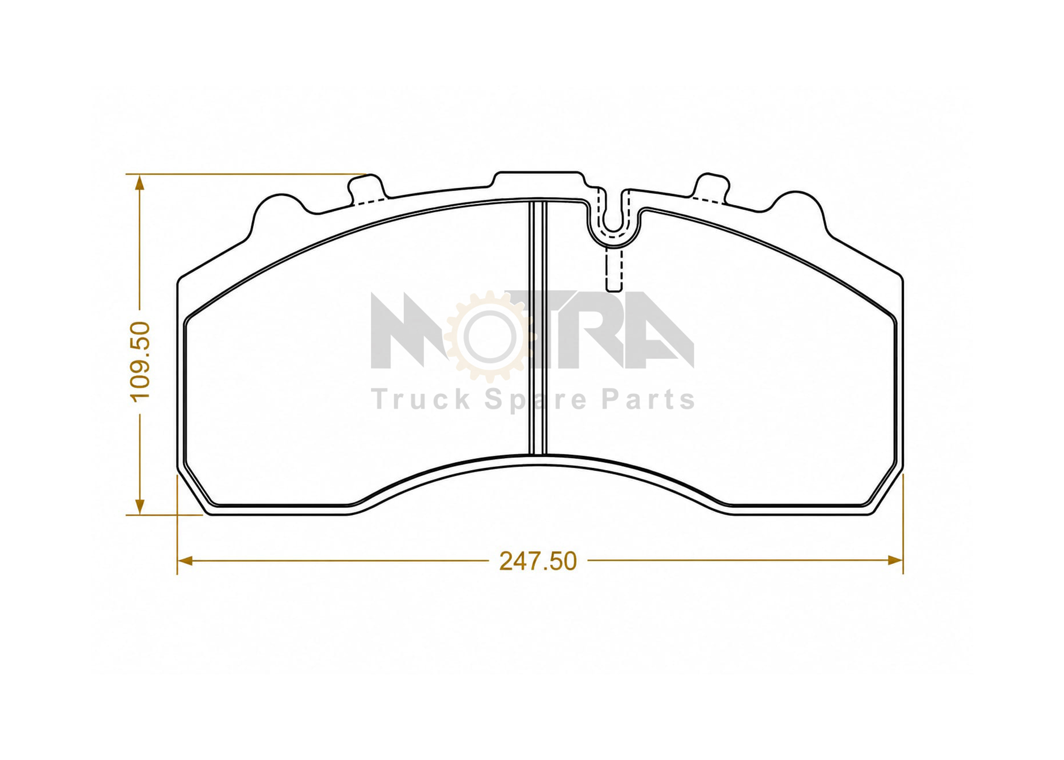 DISC BRAKE PAD - MERCEDES AXOR - ACTROS / SCANIA / MAN TGA / IVECO