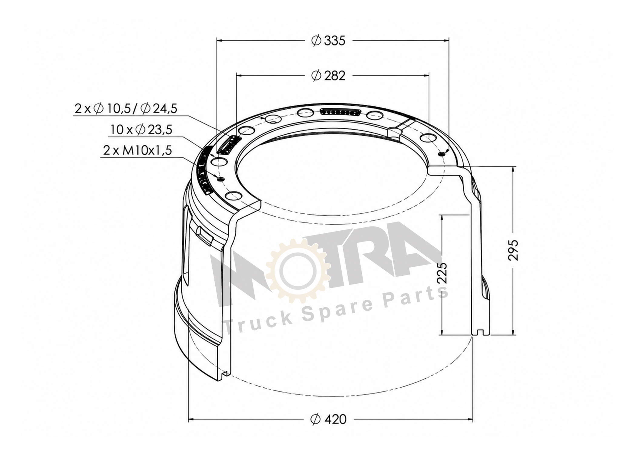 BRAKE DRUM - HOWO 