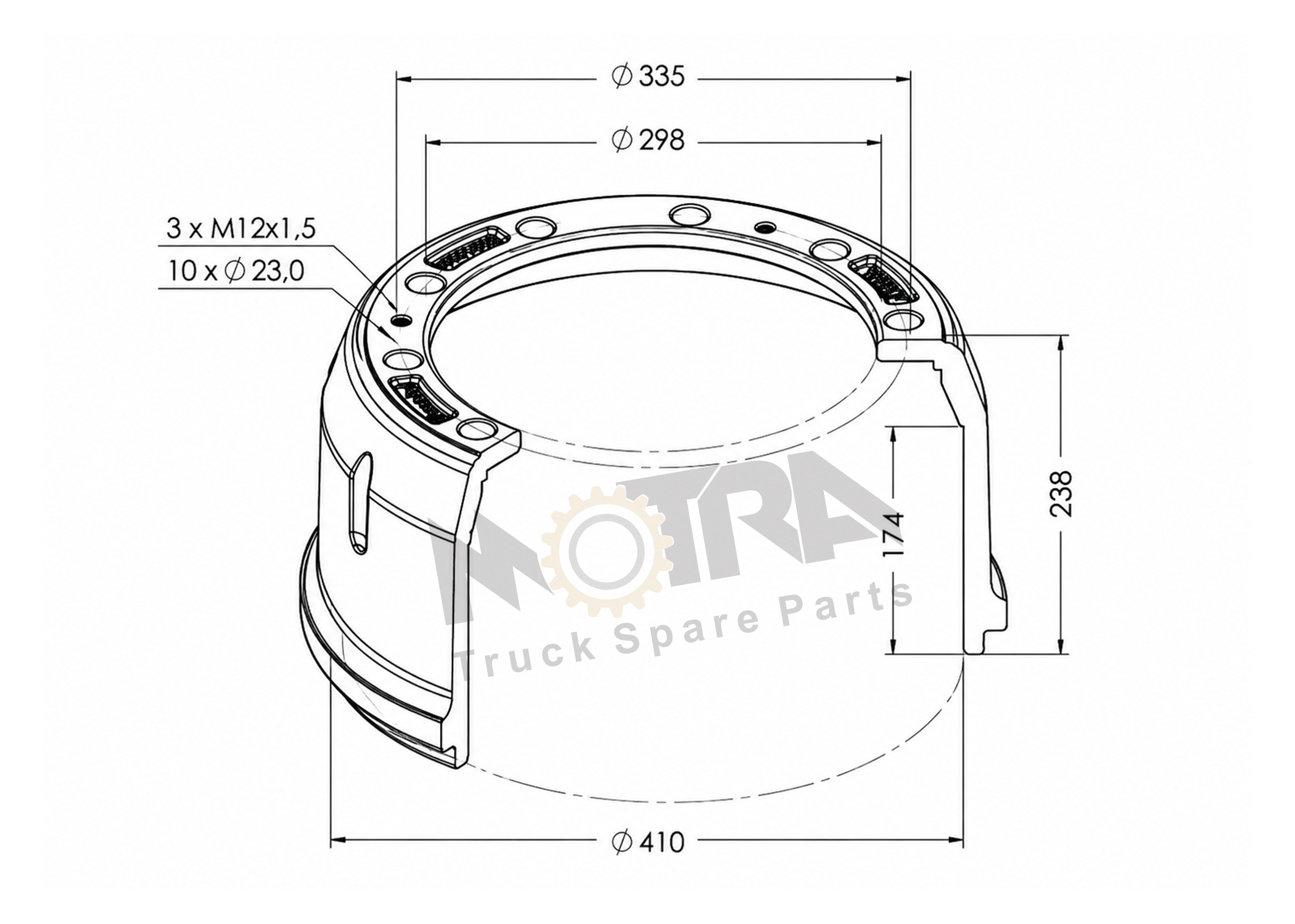 BRAKE DRUM - MERCEDES 