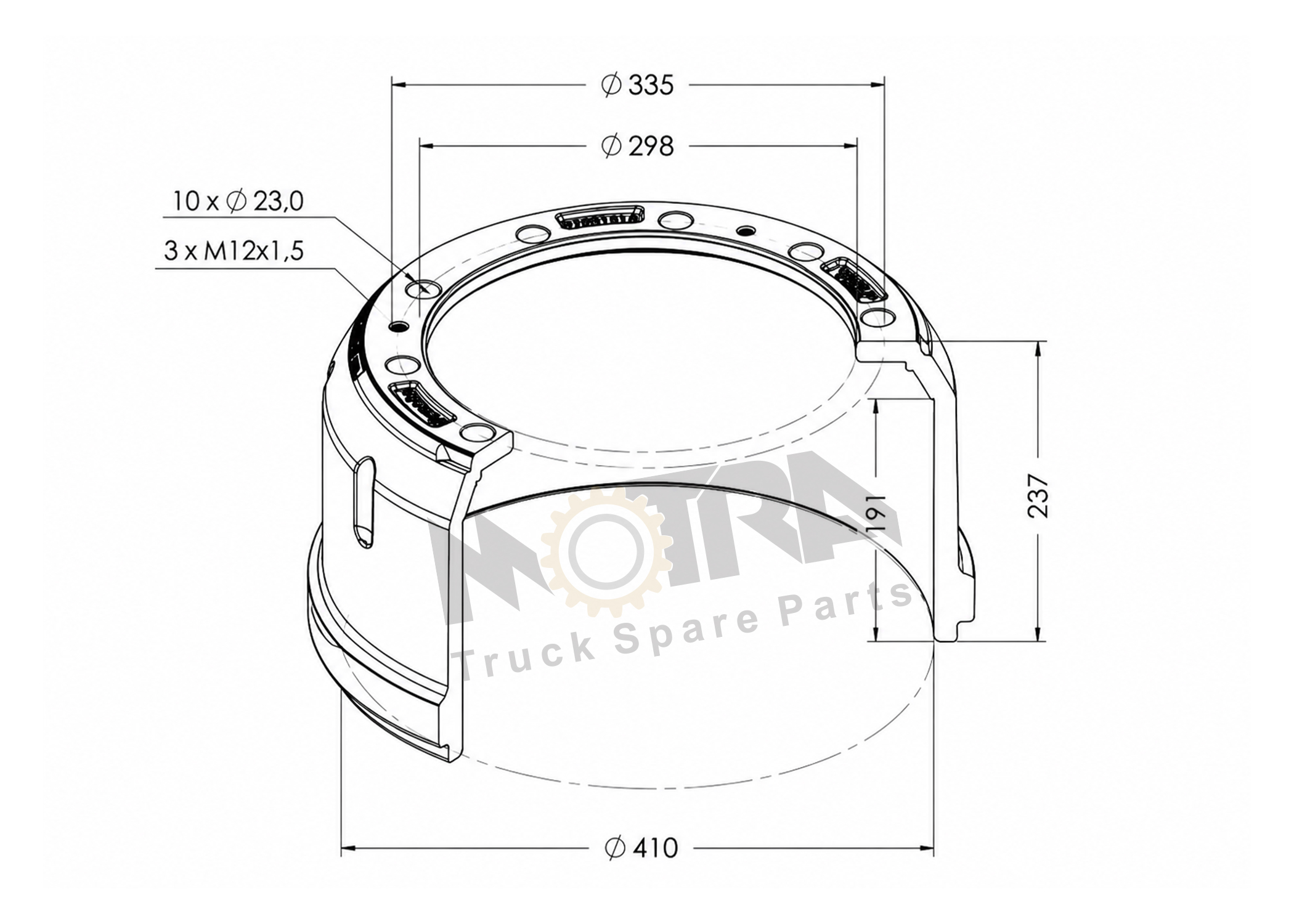 BRAKE DRUM - MERCEDES 