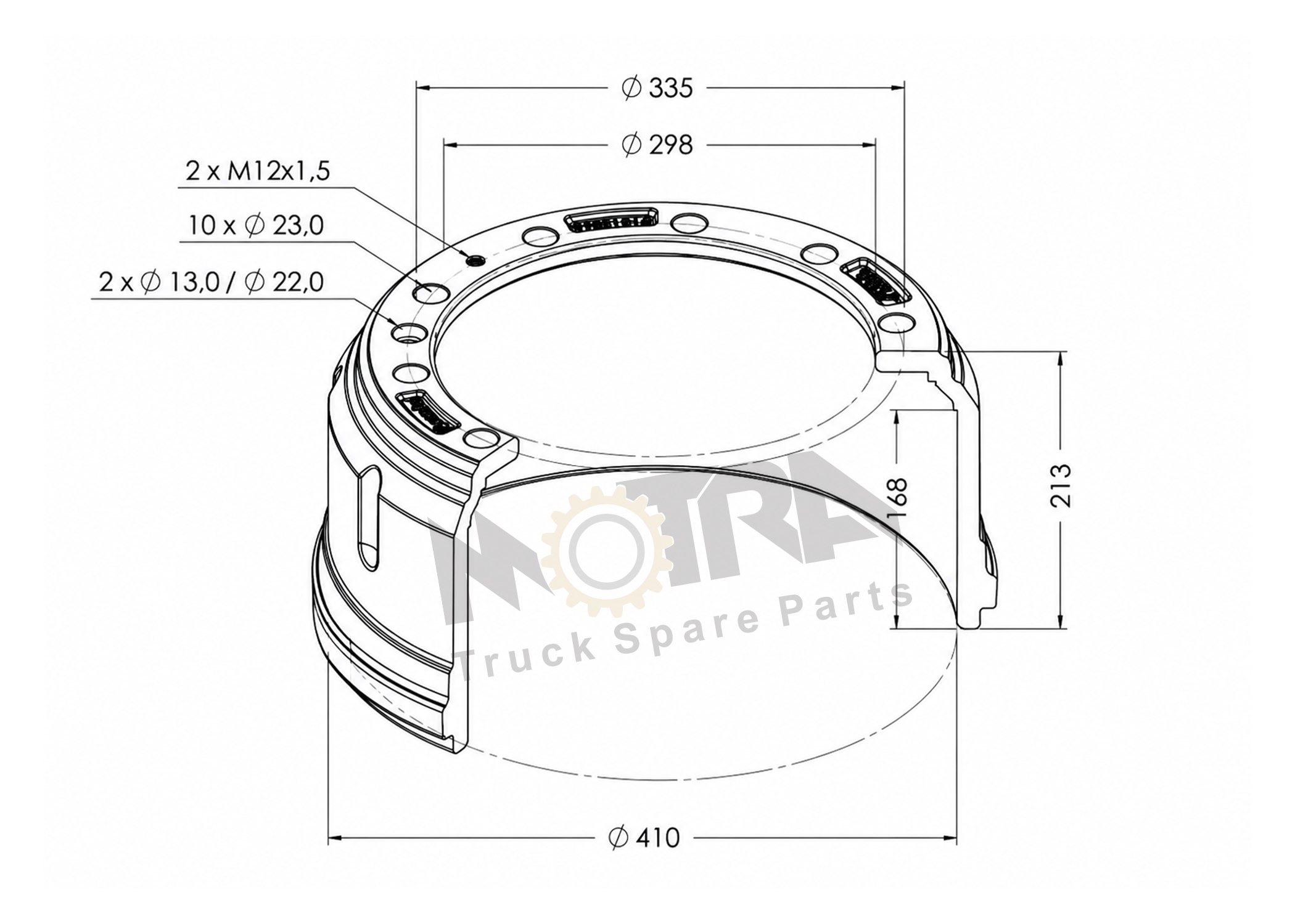 BRAKE DRUM - MERCEDES 