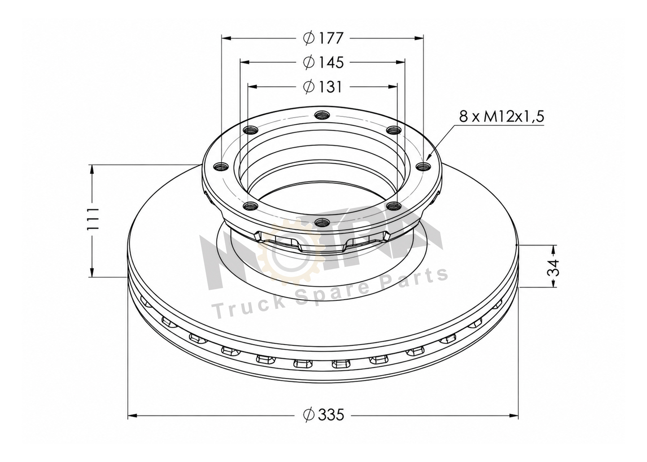 BRAKE DISC - MERCEDES 