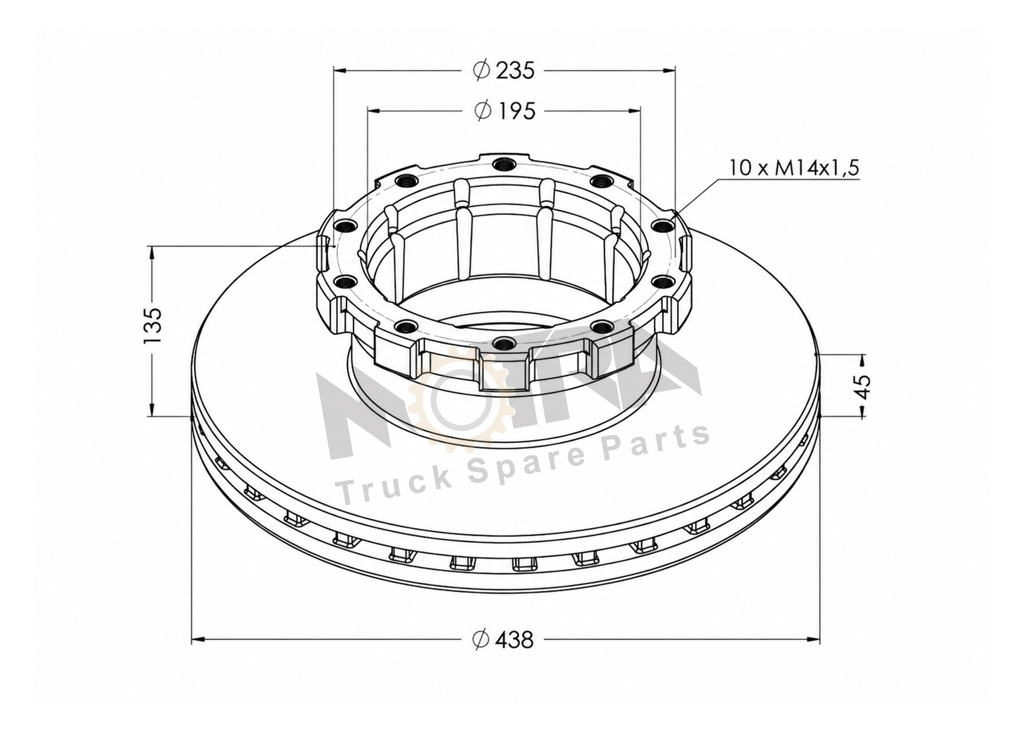 BRAKE DISC - MERCEDES 