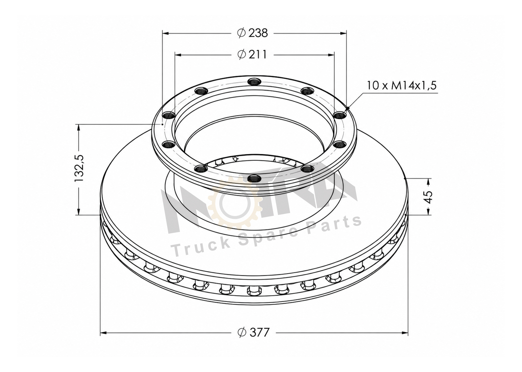 BRAKE DISC - MERCEDES 