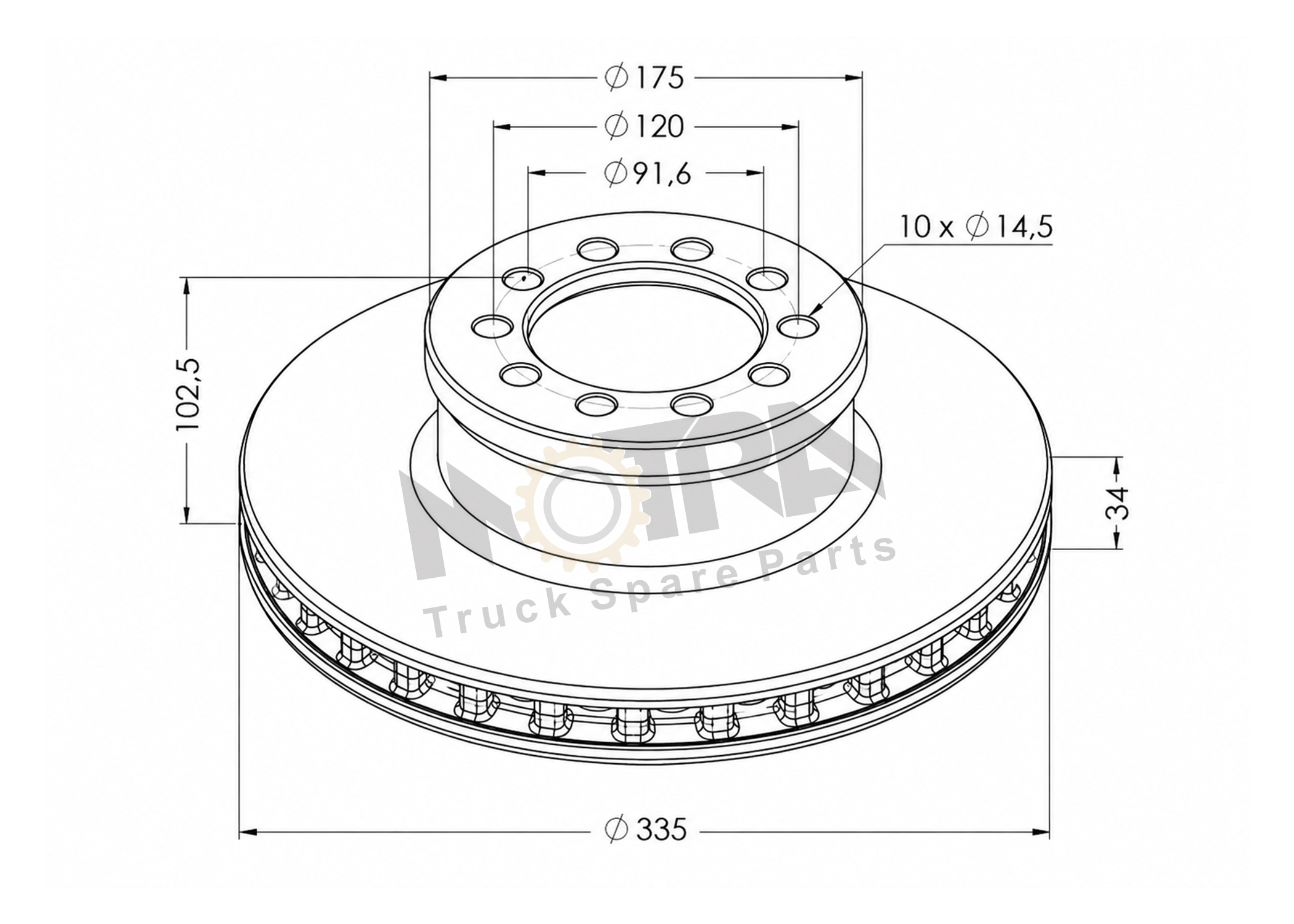 BRAKE DISC - MERCEDES 