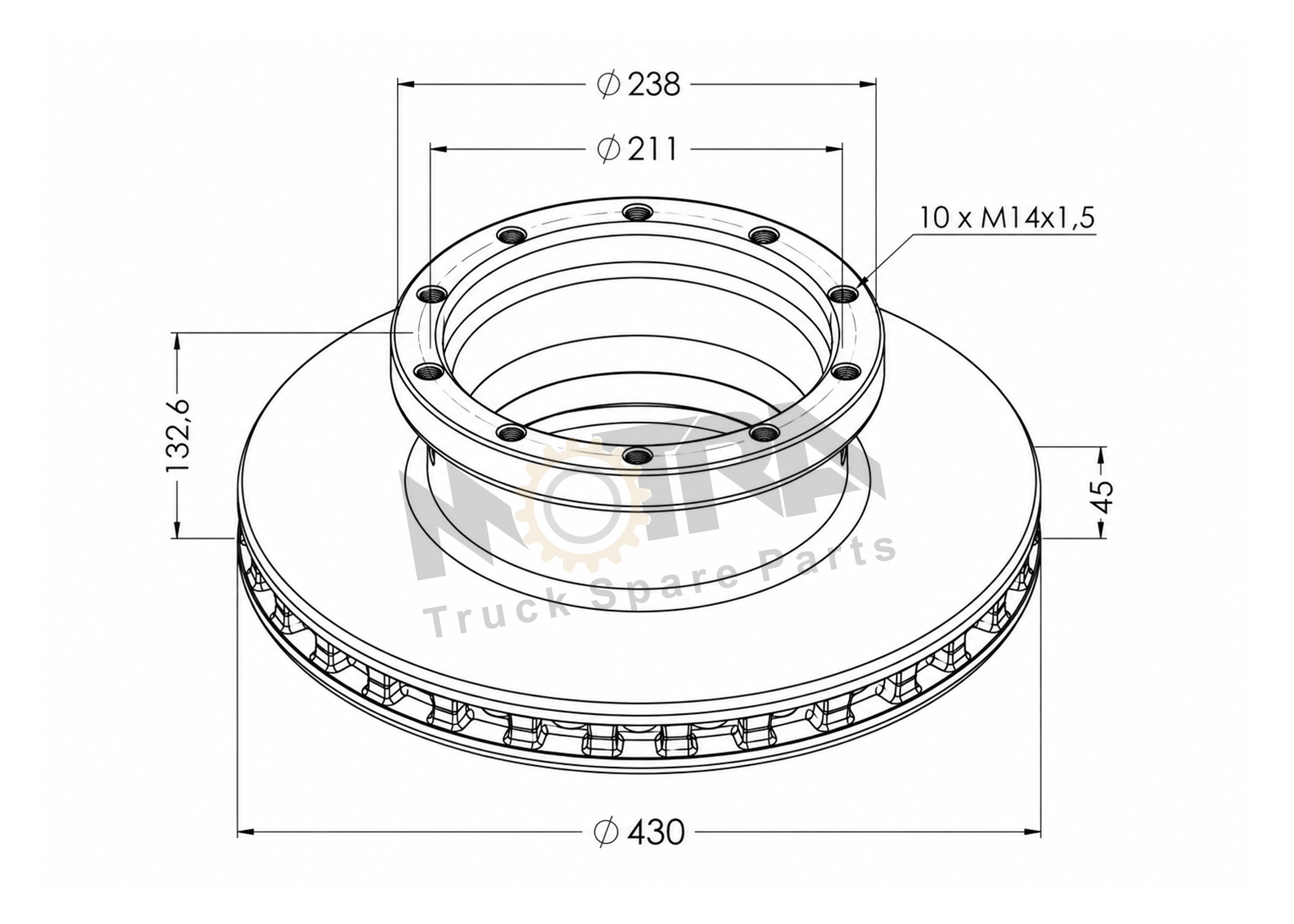 BRAKE DISC - MERCEDES 